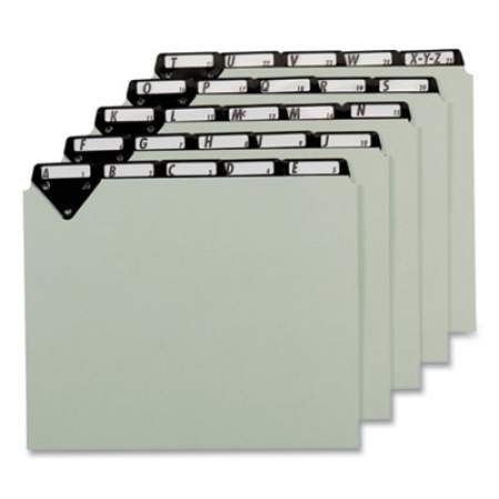 Pendaflex Steel Top Tab A-Z File Guides, 1/5-Cut Top Tab, A to Z, 8.5 x 11, Gray, 25/Set (MTN925)