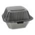 Pactiv Evergreen SmartLock Foam Hinged Containers, Sandwich, 5.75 x 5.75 x 3.25, Black, 504/Carton (YHLB06000000)