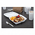 Foam Hinged Lid Containers, 3 Compartments, 8.38 x 7.78 x 3.25, 200/Carton (85HT3R)