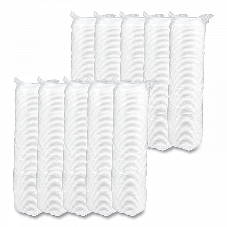 Optima Reclosable Lid, Fits 12 oz to 24 oz Hot Cups, Plastic, White, 100/Pack, 10 Packs/Carton (16RCL)