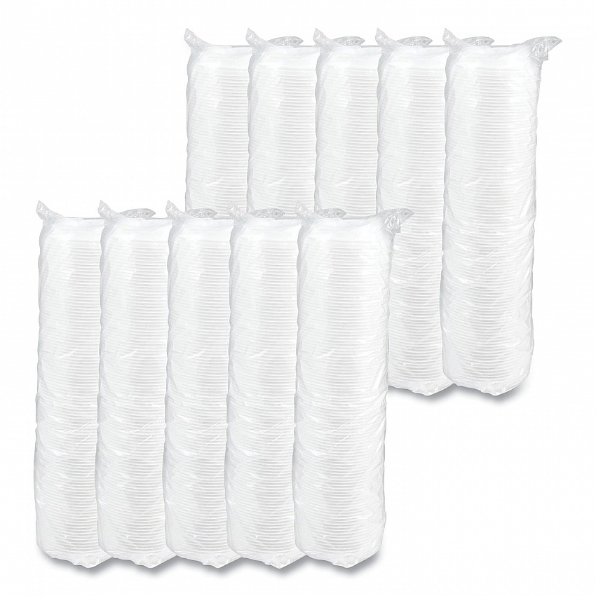 Optima Reclosable Lid, Fits 12 oz to 24 oz Hot Cups, Plastic, White, 100/Pack, 10 Packs/Carton (16RCL)