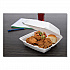 Foam Hinged Lid Containers, 3 Compartments, 8.38 x 7.78 x 3.25, 200/Carton (85HT3R)