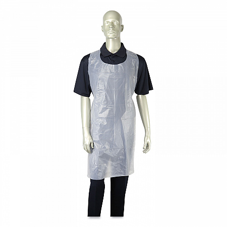 Poly Apron, 28 x 46, One Size Fits Most, White, 100/Pack, 10 Packs/Carton (DA2846)