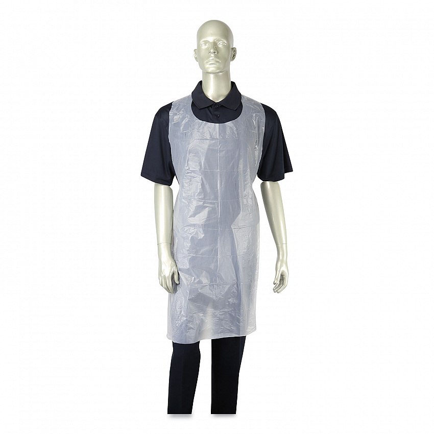 Poly Apron, 28 x 46, One Size Fits Most, White, 100/Pack, 10 Packs/Carton (DA2846)