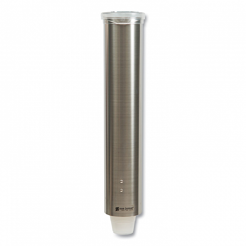 Small Pull-Type Water Cup Dispenser, For 5 oz Cups, Stainless Steel (C4150SS)