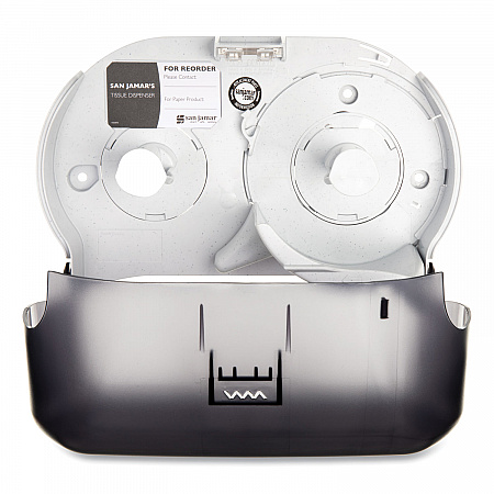 Versatwin Standard Bath Tissue Dispenser, Classic, 8 x 5.75 x 12.75, Transparent Black Pearl (R3600TBK)