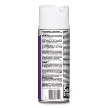 Clorox 4 in One Disinfectant and Sanitizer, Lavender, 14 oz Aerosol Spray, 12/Carton (32512)