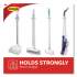 Command Broom Gripper, 3.12w x 1.85d x 3.34h, White/Gray, 2 Grippers/4 Strips (17007HW2ES)