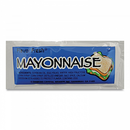 Condiment Packets, Mayonnaise, 0.32 oz Packet, 200/Carton (80005)