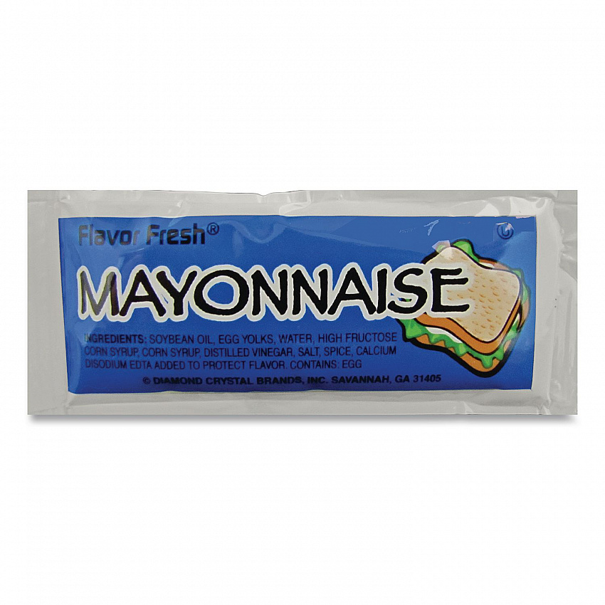 Condiment Packets, Mayonnaise, 0.32 oz Packet, 200/Carton (80005)