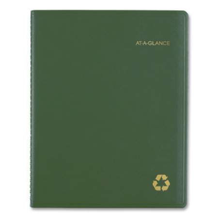 AT-A-GLANCE Recycled Weekly Vertical-Column Format Appointment Book, 11 x 8.25, Green Cover, 12-Month (Jan to Dec): 2022 (70950G60)