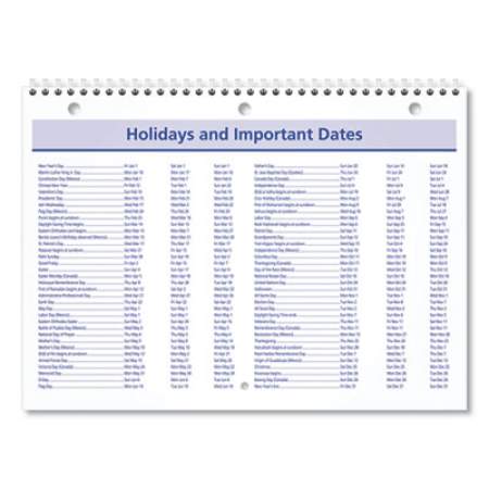 AT-A-GLANCE QuickNotes Desk/Wall Calendar, 11 x 8, White/Blue/Yellow Sheets, 12-Month (Jan to Dec): 2022 (PM5028)