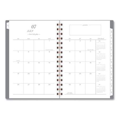 Cambridge Workstyle Academic Planner, Gem Embossed Artwork, 8.5 x 5.5, Gray/Gold Cover, 12-Month (July to June): 2021 to 2022 (1442200A30)