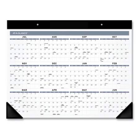 AT-A-GLANCE Academic Monthly Desk Pad, 21.75 x 17, Black/White, 2021-2022 (AY24X00)