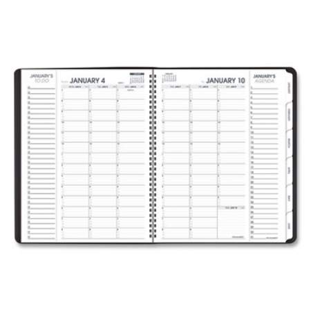 AT-A-GLANCE Triple View Weekly Vertical-Column Format Appointment Book, 11 x 8.25, Black Cover, 12-Month (Jan to Dec): 2022 (70950V05)