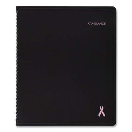AT-A-GLANCE QuickNotes Special Edition Weekly Block Format Appointment Book, 10 x 8, Black/Pink Cover, 12-Month (Jan to Dec): 2022 (76PN0105)