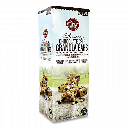 Chewy Chocolate Chip Granola Bars, 0.88 oz Bar, 60 Bars/Box (22000538)