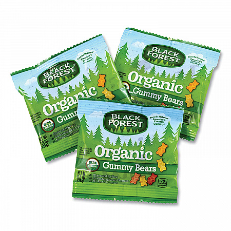 Organic Gummy Bears, 0.8 oz Pouch, 65 Pouches/Carton (22000556)