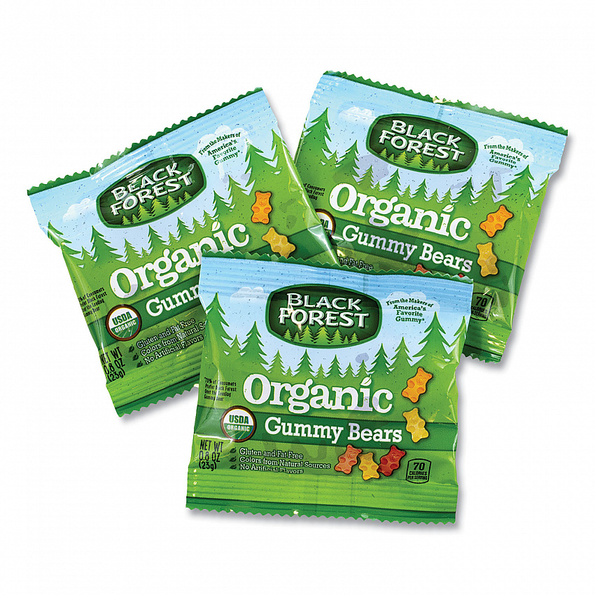 Organic Gummy Bears, 0.8 oz Pouch, 65 Pouches/Carton (22000556)