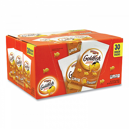 Goldfish Crackers, Cheddar, 1.5 oz Bag, 30 Bags/Box (22000493)