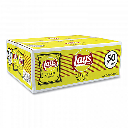 Regular Potato Chips, Classic Flavor, 1 oz Bag, 50/Carton (22000480)