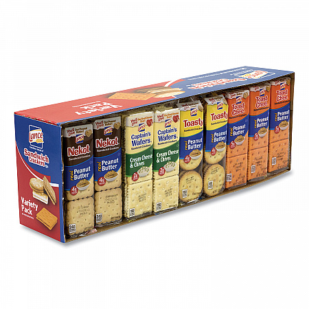 Cookies and Crackers Variety Pack, Assorted, 36/Box (22000400)