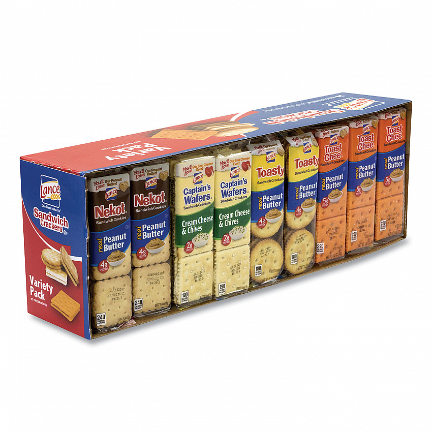 Cookies and Crackers Variety Pack, Assorted, 36/Box (22000400)