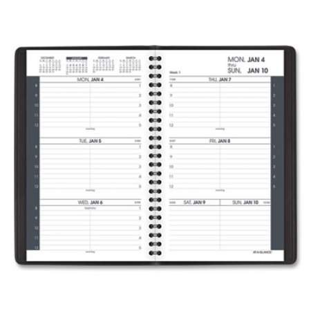 AT-A-GLANCE Weekly Block Format Appointment Book Ruled for Hourly Appointments, 8.5 x 5.5, Black Cover, 12-Month (Jan to Dec): 2022 (7007505)