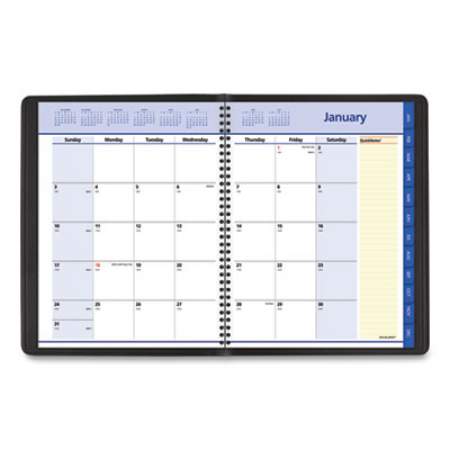 AT-A-GLANCE QuickNotes Monthly Planner, 11 x 8.25, Black Cover, 12-Month (Jan to Dec): 2022 (760605)