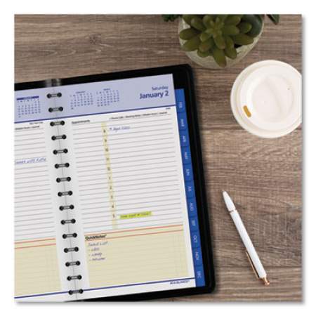 AT-A-GLANCE QuickNotes Daily/Monthly Appointment Book, 8.5 x 5.5, Black Cover, 12-Month (Jan to Dec): 2022 (760405)