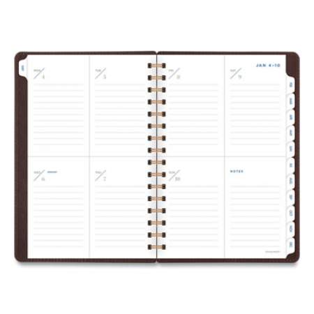 AT-A-GLANCE Signature Collection Distressed Brown Weekly Monthly Planner, 8.5 x 5.5, Brown Cover, 13-Month (Jan to Jan): 2022 to 2023 (YP20009)