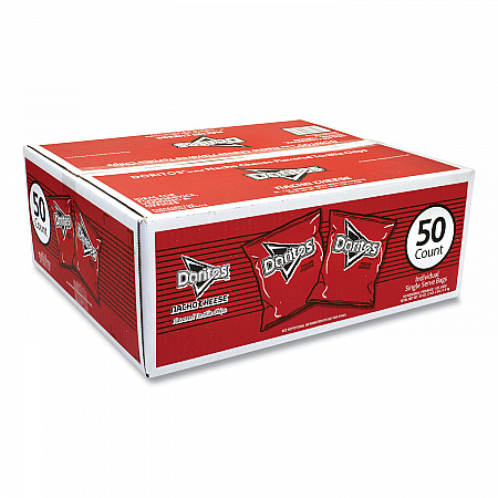 Nacho Cheese Tortilla Chips, 1 oz Snack Bag, 50/Carton (22000475)