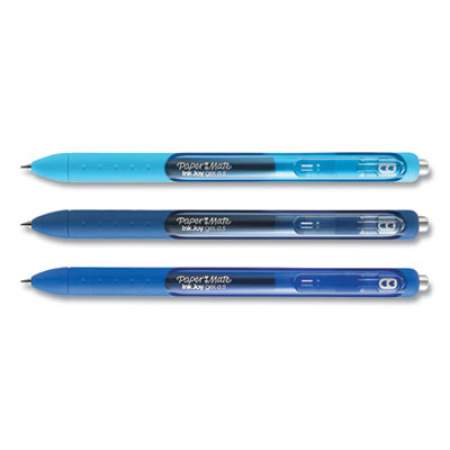 Paper Mate InkJoy Gel Pen, Retractable, Fine 0.5 mm, Blue Ink, Blue Barrel, 3/Pack (1958180)