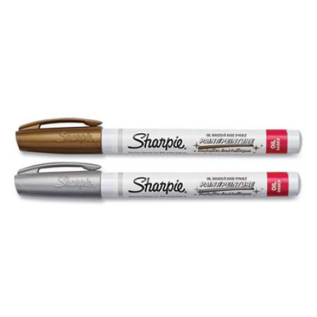 Sharpie Permanent Paint Marker, Fine Bullet Tip, Assorted Metallic Colors, 2/Pack (765967)
