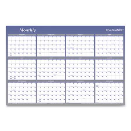 AT-A-GLANCE Vertical/Horizontal Erasable Quarterly/Monthly Wall Planner, 24 x 36, White/Blue Sheets, 12-Month (Jan to Dec): 2022 (A1102)