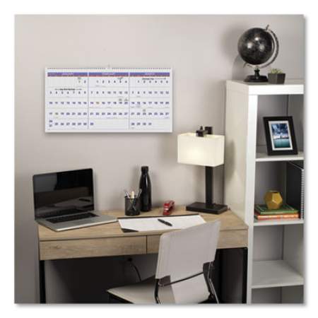 AT-A-GLANCE Deluxe Three-Month Reference Wall Calendar, Horizontal Orientation, 24 x 12, White Sheets, 15-Month (Dec-Feb): 2021 to 2023 (PM1428)