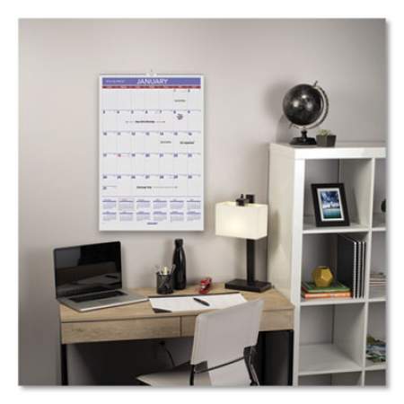 AT-A-GLANCE Monthly Wall Calendar with Ruled Daily Blocks, 15.5 x 22.75, White Sheets, 12-Month (Jan to Dec): 2022 (PM328)