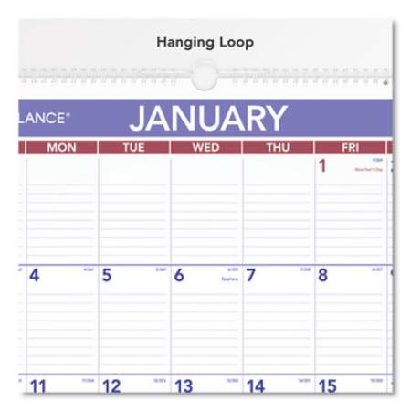 AT-A-GLANCE Monthly Wall Calendar with Ruled Daily Blocks, 15.5 x 22.75, White Sheets, 12-Month (Jan to Dec): 2022 (PM328)