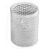 Artistic Urban Collection Punched Metal Pencil Cup, 3 1/2 x 4 1/2, White (ART20005WH)