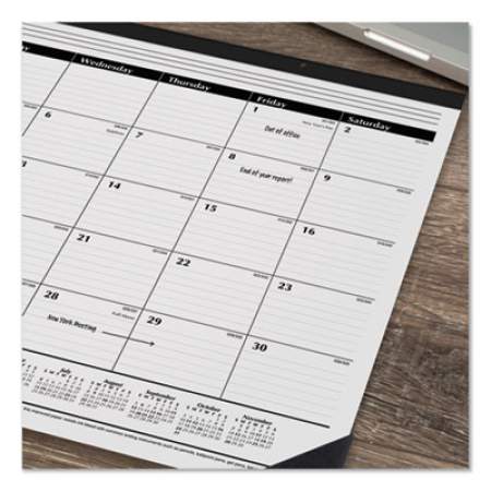 AT-A-GLANCE Ruled Desk Pad, 24 x 19, White Sheets, Black Binding, Black Corners, 12-Month (Jan to Dec): 2022 (SK3000)