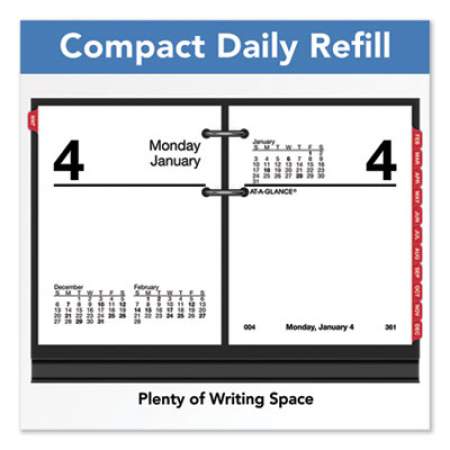AT-A-GLANCE Compact Desk Calendar Refill, 3 x 3.75, White Sheets, 2022 (E91950)