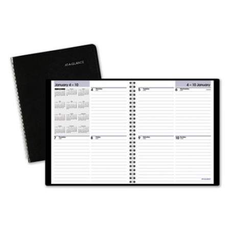 AT-A-GLANCE DayMinder Open-Schedule Weekly Appointment Book, 8.75 x 7, Black Cover, 12-Month (Jan to Dec): 2022 (G53500)