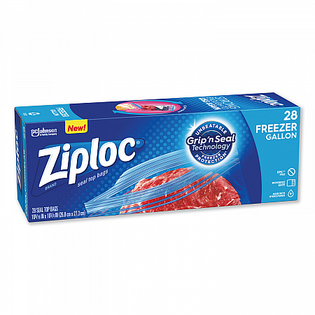 Zipper Freezer Bags, 1 gal, 9.6