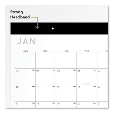 AT-A-GLANCE Contemporary Monthly Desk Pad, 22 x 17, White Sheets, Black Binding/Corners,12-Month (Jan to Dec): 2022 (SK24X00)