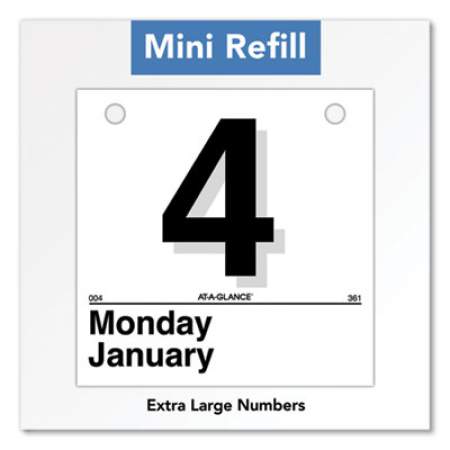 AT-A-GLANCE "Today Is" Daily Wall Calendar Refill, 6 x 6, White Sheets, 12-Month (Jan to Dec): 2022 (K150)