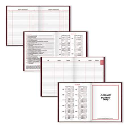 AT-A-GLANCE Standard Diary Daily Diary, 2022 Edition, Medium/College Rule, Red Cover, 9.5 x 7.5, 200 Sheets (SD37413)