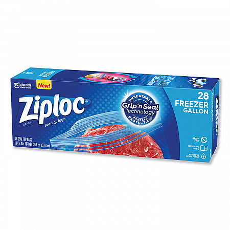 Zipper Freezer Bags, 1 gal, 9.6