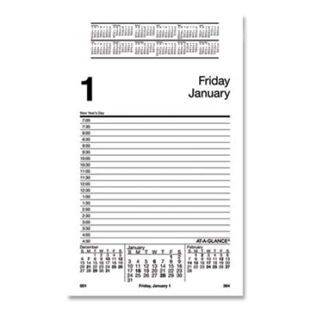 AT-A-GLANCE Pad Style Desk Calendar Refill, 5 x 8, White Sheets, 2022 (E45850)