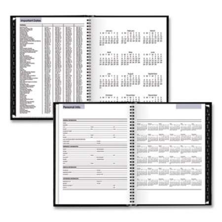 AT-A-GLANCE DayMinder Hardcover Weekly Vertical-Column Format Appointment Book, 11 x 8, Black Cover, 12-Month (Jan to Dec): 2022 (G520H00)