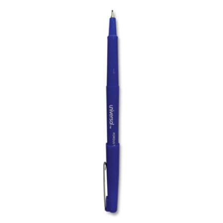 Universal Porous Point Pen, Stick, Medium 0.7 mm, Blue Ink, Blue Barrel, Dozen (50501)